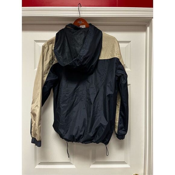 Vintage Dimco Girl Scouts Tan & Black Mesh Lined Hooded Windbreaker Sz L - Picture 8 of 9